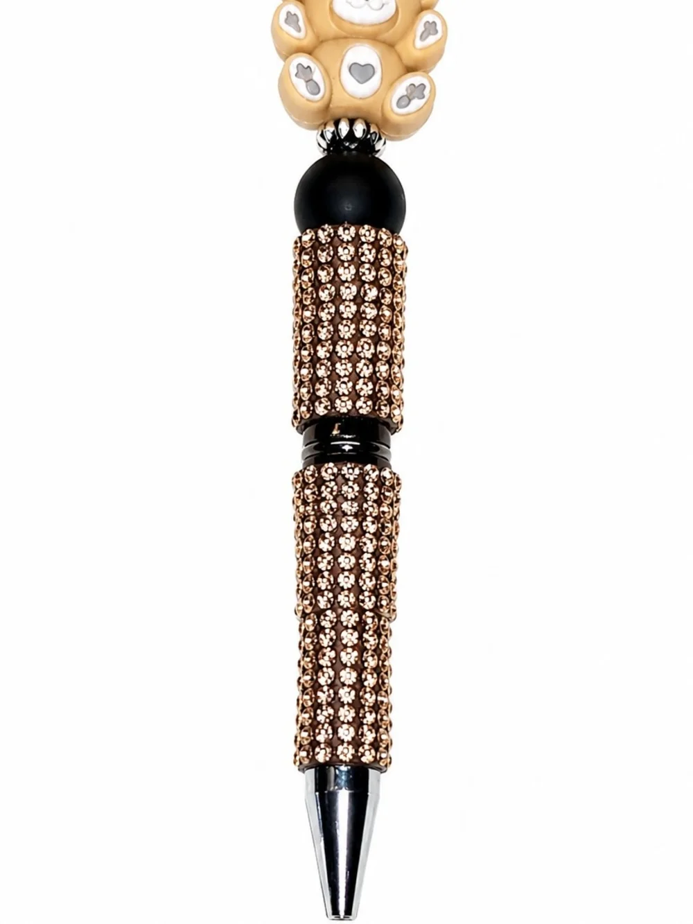 Handcrafted Beaded Pens | Cute Frog & Teddy Bear Rhinestone Ballpoint Pens Gift